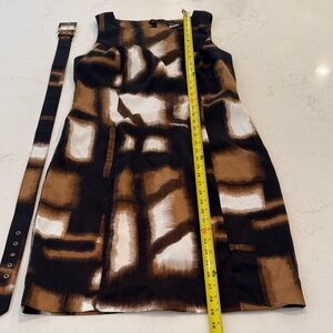 VENUS Black and Brown Abstract Dress
